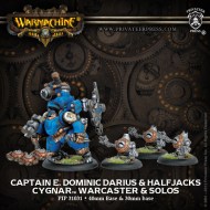 captain e dominic darius and halfjacks cygnar warcaster and solos